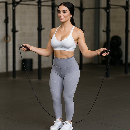 Corde à sauter | CalorieBurn - Mood of training Jeune femme débutante