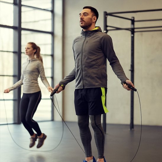 Corde à sauter | CalorieBurn - Mood of training Couple en entrainement intensif