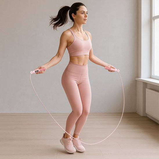 CORDE A SAUTER | Fitness Pro - Mood of training Jeune femme à la maison