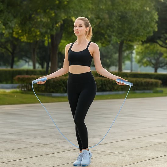 CORDE A SAUTER | FitPulse - Mood of training Jeune femme s'entraine dans un parc