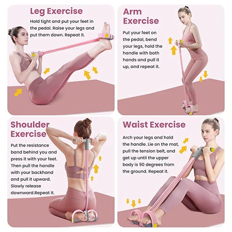 Élastique musculation 4 exercices